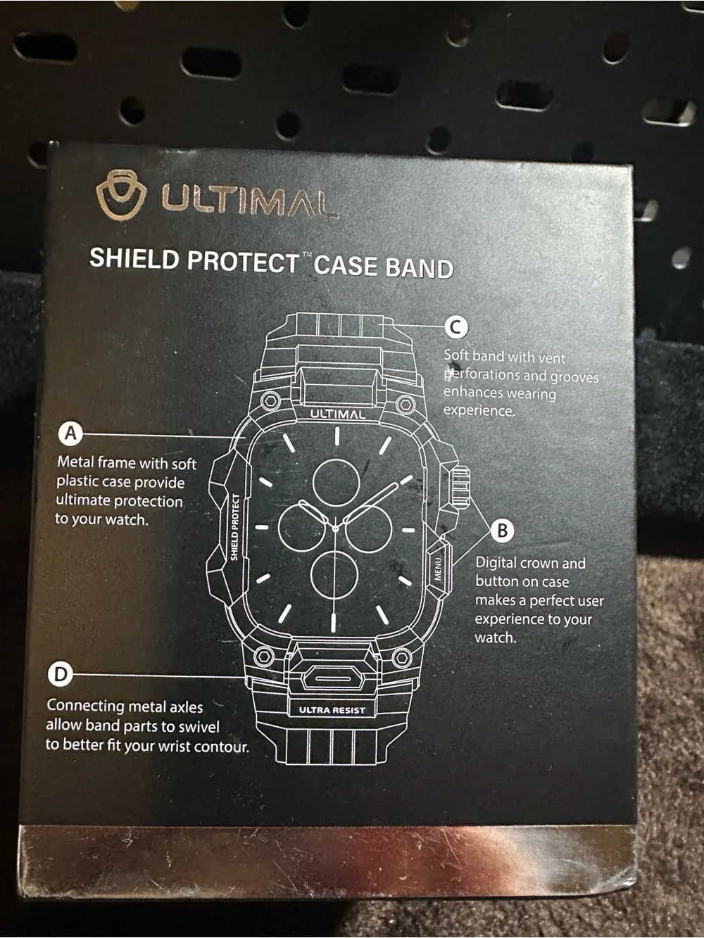 Shield Protect Case Band for Apple Watch - Black & Orange